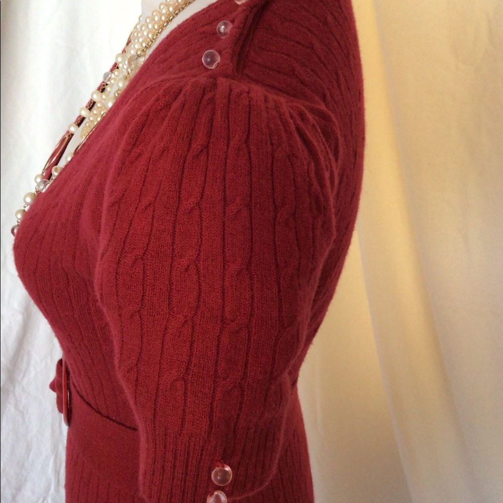 Red Betsey Johnson Cable Knit Dress